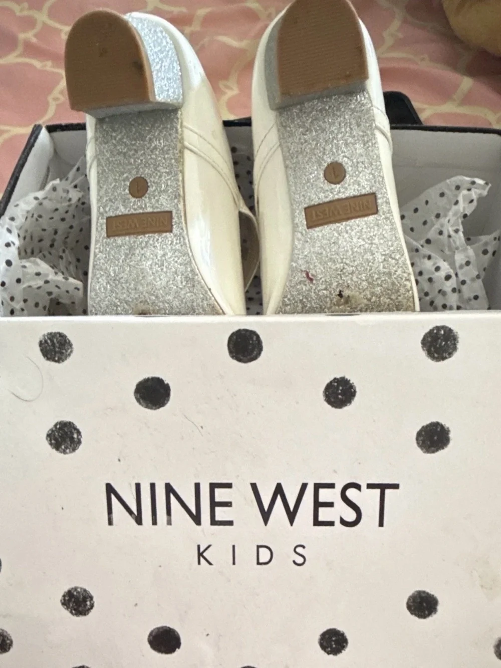Nine West Cream Mary Jane Dress Shoes with Buckle